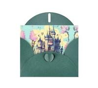 JxWCher Greetings Card thank You Card Fairytale Castle Blank Note Birthday card,Celebratory cards - Friendship/Holidays/Weddings(2PC)