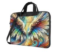 JxWCher Laptop Bag for Work & Commute, Shockproof, Abstract Angel Wings Print Computer Messenger with Shoulder Strap