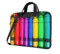 JxWCher Laptop Bag for Work & Commute, Shockproof, colored crayons Print Computer Messenger with Shoulder Strap