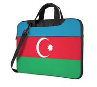 JxWCher Laptop Bag for Work & Commute, Shockproof, Flag of Azerbaijan Print Computer Messenger with Shoulder Strap