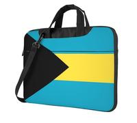 JxWCher Laptop Bag for Work & Commute, Shockproof, Flag of the Bahamas Print Computer Messenger with Shoulder Strap
