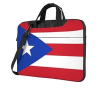 JxWCher Laptop Bag for Work & Commute, Shockproof, Puerto Rican Flag Print Computer Messenger with Shoulder Strap