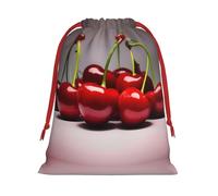 JxWCher Medium Xmas Gift Bag, Chilean cherries Drawstring Storage Pouch Fade-Resistant with Secure Closure, Home, Office, Travel, Gift Giving