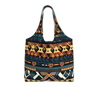 JxWCher Reusable Canvas Tote Bag, African Tribal Ethnic Texture Grocery Bag Shopping Shoulder Bags for Work DIY Festival Present bag