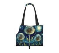 JxWCher Small Pet Carrier Purse Bag, Dandelions In Night Sky Print Shoulder Bag for Dogs Cats, Puppy Tote Travel Handbag