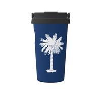 JxWCher South Carolina Flag Print Travel Coffee Mug 16Oz, Hot/Ice Drinking Thermal Cup, Leakproof, for Office, Car