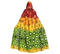 JxWCher Spooky Adult Halloween Hooded Cloak, Cute little fox Print Versatile Costume Cape for Men & Women Party, Fresh Fruit, One Size