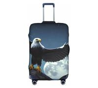 JxWCher Stretch Luggage Cover for Travel, Eagle under the stars Print Luggage Case Cover, Easy Find Suitcase Protector, White, S