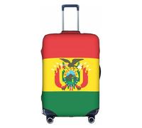 JxWCher Stretch Luggage Cover for Travel, Flag of Bolivia Print Luggage Case Cover, Easy Find Suitcase Protector, White, M