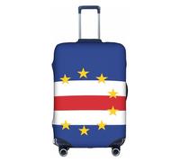 JxWCher Stretch Luggage Cover for Travel, Flag of Cape Verde Print Luggage Case Cover, Easy Find Suitcase Protector, White, XL