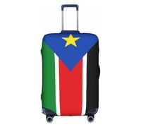 JxWCher Stretch Luggage Cover for Travel, Flag of South Sudan Print Luggage Case Cover, Easy Find Suitcase Protector, White, S