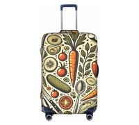JxWCher Stretch Luggage Cover for Travel, Fresh Vegetables Print Luggage Case Cover, Easy Find Suitcase Protector, White, XL