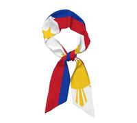 JxWCher Trendy Philippine flag Print Satin Scarf - Versatile Accessory for Hair, Neck & Bag | Chic Gift for Women