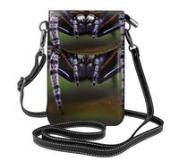 JxWCher Women's Leather Crossbody Phone Bag Wallet, African grassland animals Print Handbags Flap Purse with Card Slots, Tropical Rainforest Spiders, One Size, All-over Print