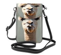 JxWCher Women's Leather Crossbody Phone Bag Wallet, Alpaca avatar Print Handbags Flap Purse with Card Slots