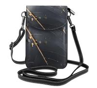 JxWCher Women's Leather Crossbody Phone Bag Wallet, Enchanted Plant Leaves Print Handbags Flap Purse with Card Slots