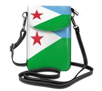 JxWCher Women's Leather Crossbody Phone Bag Wallet, Flag of Guyana Print Handbags Flap Purse with Card Slots, Flag of Djibouti, One Size, All-over Print