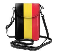 JxWCher Women's Leather Crossbody Phone Bag Wallet, Flag of Guyana Print Handbags Flap Purse with Card Slots, Flag of Belgium, One Size, All-over Print
