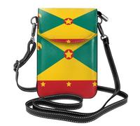 JxWCher Women's Leather Crossbody Phone Bag Wallet, Flag of Guyana Print Handbags Flap Purse with Card Slots, Flag of Grenada, One Size, All-over Print