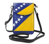 JxWCher Women's Leather Crossbody Phone Bag Wallet, Flag of Guyana Print Handbags Flap Purse with Card Slots, Bosnia and Herzegovina Flag, One Size, All-over Print