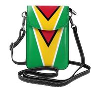 JxWCher Women's Leather Crossbody Phone Bag Wallet, Flag of Guyana Print Handbags Flap Purse with Card Slots, Flag of Guyana, One Size, All-over Print