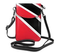 JxWCher Women's Leather Crossbody Phone Bag Wallet, Indiana State Flag Print Handbags Flap Purse with Card Slots, Trinidad and Tobago Flag, One Size, All-over Print