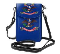 JxWCher Women's Leather Crossbody Phone Bag Wallet, North Dakota State Flag Print Handbags Flap Purse with Card Slots