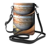 JxWCher Women's Leather Crossbody Phone Bag Wallet, Pink Zebra Stripes Print Handbags Flap Purse with Card Slots, Jupiter Landscape, One Size, All-over Print