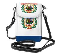 JxWCher Women's Leather Crossbody Phone Bag Wallet, West Virginia Flag Print Handbags Flap Purse with Card Slots, West Virginia Flag, One Size, All-over Print