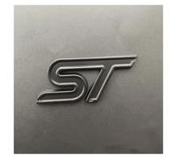 JXWZBHGSOZ 3D Metal Logo ST Badge Car Trunk Emblem For ST Sticker Accessories(Full Black)