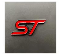 JXWZBHGSOZ 3D Metal Logo ST Badge Car Trunk Emblem For ST Sticker Accessories(Red Black)