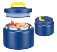 JXXM 8 Oz Thermo Food Jar for Hot & Cold Food, Insulated Lunch Containers, Leak-Proof Vacuum Stainless Steel Wide Mouth Lunch Soup Thermo for School (Blue)