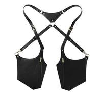 JXXUIRUIEEN Concealed Pack Backpack Leather Strap Underarm Shoulder Bag Hidden Holster for Travel/Outdoors(Noir)