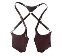 JXXUIRUIEEN Concealed Pack Backpack Leather Strap Underarm Shoulder Bag Hidden Holster for Travel/Outdoors(Brown)