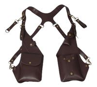 JXXUIRUIEEN Concealed Pack Backpack Leather Wallet Steampunk Retro Suspenders Underarm Bag for Travel/Outdoors(Brown)