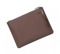 JXXUIRUIEEN Portable Leather Document Pouch Briefcase for Carrying Paper Files(Brown)