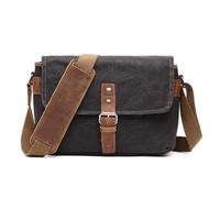 JXXUIRUIEEN SLR Cases Camera Cases Outdoor Camera Bag Digital SLR Oil Wax Canvas(Noir)