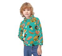 JXXYDXY Boys Girls Hoodies Fast Food 3D Cool Hoody Cartoon Anime Funny Pullover Sweatshirts Long Sleeve Hooded Jumpers for Boys Girls 7-9Y