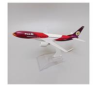 JXYAQTSOF 16cm Fit For Thai Nok Air Boeing 737 B737 Die Cast Airplane Model Airplane Blue Yellow Purple Collectible Toy(B)