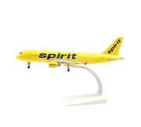 JXYAQTSOF 20cm For Spirit Airlines A320 Aircraft Model Diecast Metal Model Aircraft Static Display Ornaments
