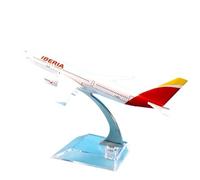 JXYAQTSOF Children's Toy Airplane Die-cast Model For Spanish Iberia Airlines A330 Metal Airplane Model With Stand 16CM