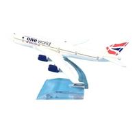 JXYAQTSOF Diecast 1:400 Scale Model For British TWA Boeing 747 Aircraft Model Alloy Metal Aircraft Replica Toy Model