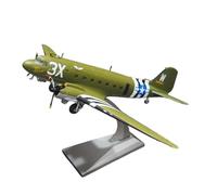 JXYAQTSOF Diecast Aeroplanes 1:100 For WWII C47/DC3 Die-cast Metal Aircraft Alloy Model (with Stand) Normandy Landing 75th Anniversary Commemorative Military Display Model Collectible Gifts