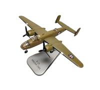 JXYAQTSOF Diecast Aeroplanes 1/144 For Die-Cast Metal WWII B25 Mitchell Bomber Alloy Model Airplane Toys Souvenir Collection (with Stand) Display Gift