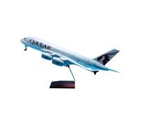 JXYAQTSOF Diecast Aeroplanes 1:160 Aircraft Airbus With Wheels And LED Lights For A380 Qatar Airways Aircraft Model Collection 46 Cm