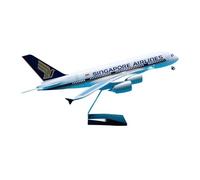 JXYAQTSOF Diecast Aeroplanes 1:160 Aircraft Model For A380 Singapore Airlines Aircraft Model 46 Cm With Wheels And LED Lights