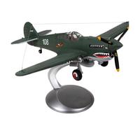 JXYAQTSOF Diecast Aeroplanes 1:32 WWII Flying Tigers Die-cast Metal P40 Fighter Resin Model Military Miniature Photography Props (with Stand) Collection Souvenirs(green)