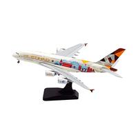JXYAQTSOF Diecast Aeroplanes 1:400 Fit For A380 A6-APC Aircraft Eithad Airlines Die Cast Alloy Aircraft Series Display Decoration