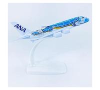 JXYAQTSOF Diecast Aeroplanes 1/500 For A380 380 All Nippon Airways Blue Turtle Lani Aircraft Model Alloy Collection Display