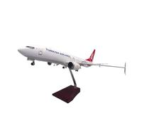 JXYAQTSOF Diecast Aeroplanes 1:85 For Resin Aircraft B737-800 Turkish Airlines Large Plane Model With Display Stand Home Decor(No light)